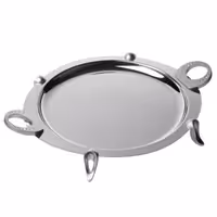 سینی استیل حلقه نگین طرح گرد