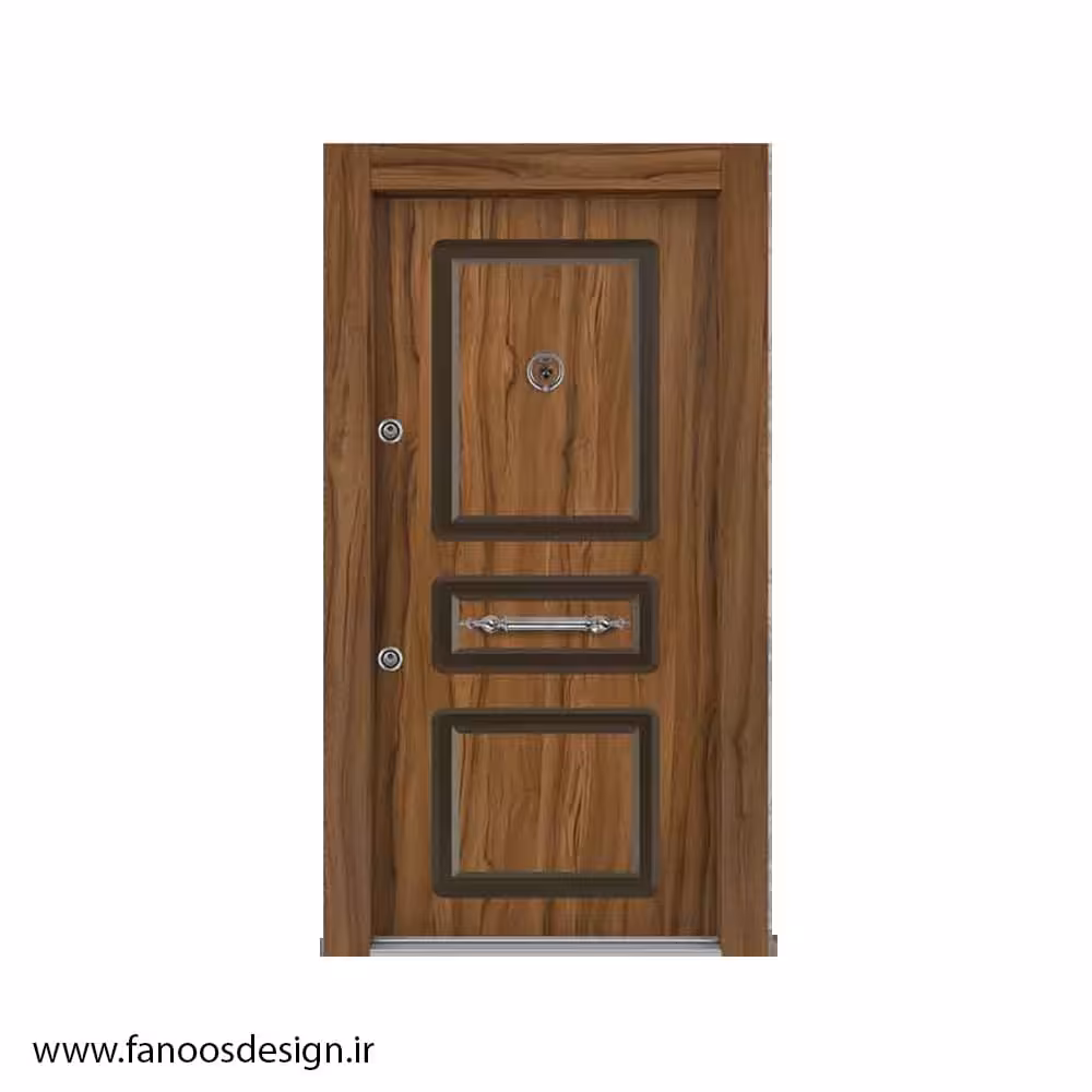 درب ضد سرقت روکش چوب برجسته کد 1339