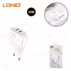 شارژر دیواری الدینیو LDNIO Q233 توان 30 وات همراه با کابل