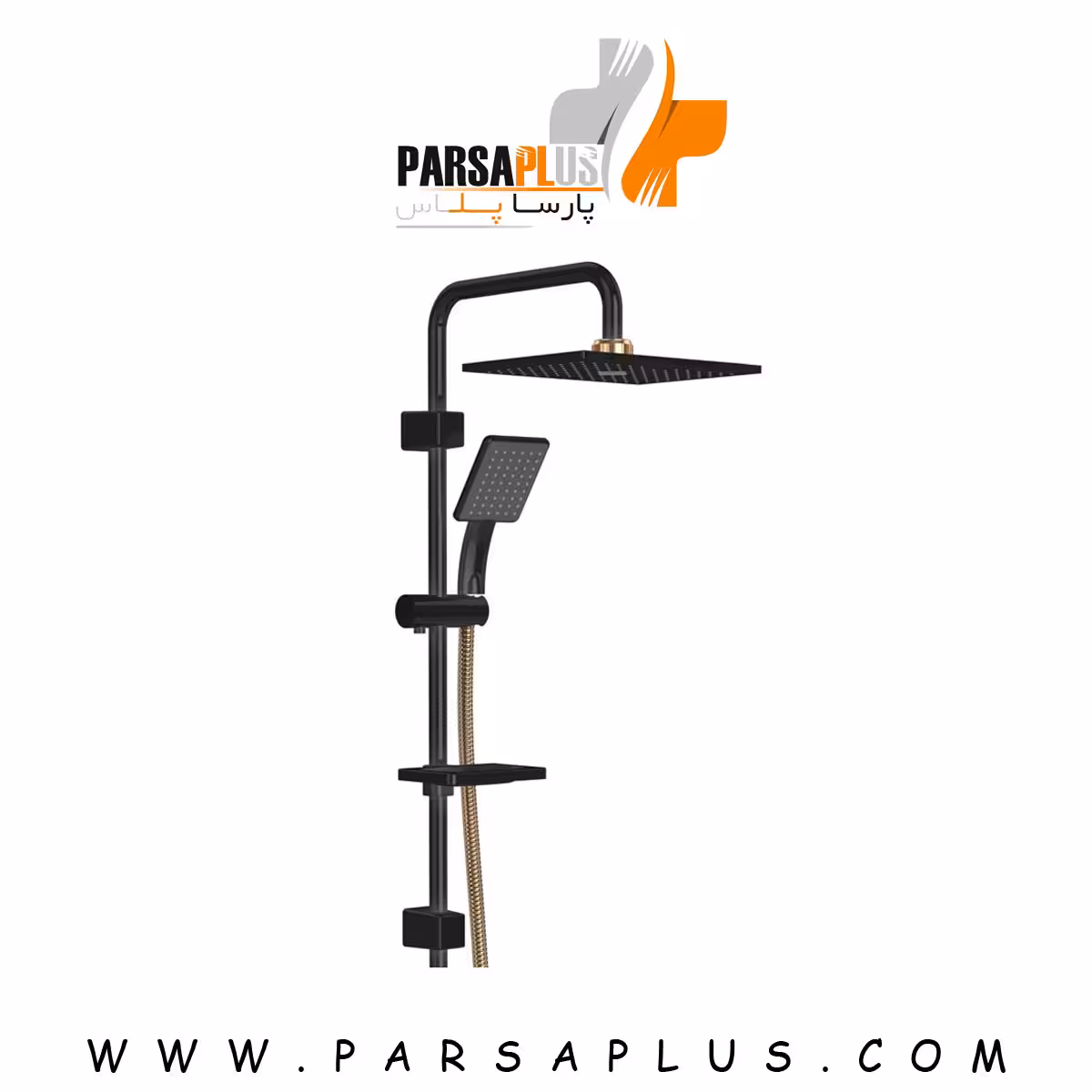 علم دوش شودر مدل الما مشکی طلا