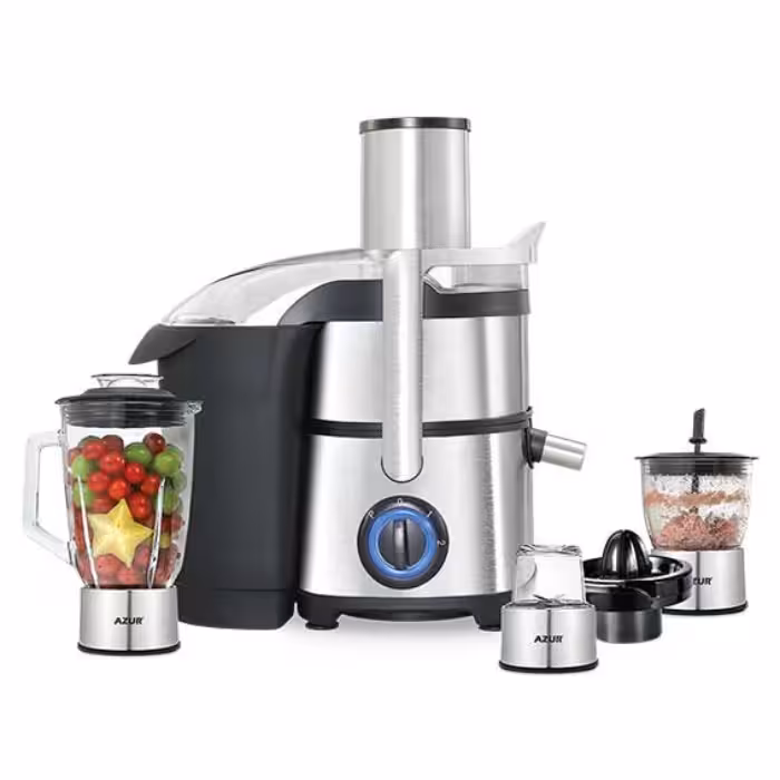 آبمیوه‌گیری AZUR  آزور تحت لیسانس فرانسه طرح قدیم رنگ سفید مدل AZ-203JB با موتور 1000 وات