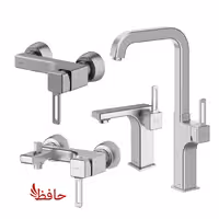 ست شیرالات شودر مدل میشل رنگ کروم مات