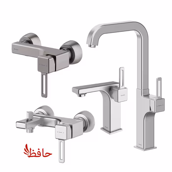 ست شیرالات شودر مدل میشل رنگ کروم مات