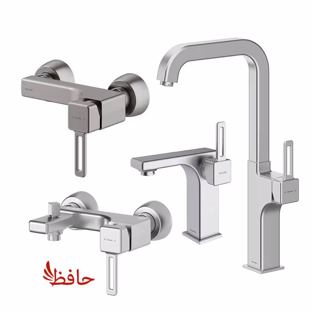 ست شیرالات شودر مدل میشل رنگ کروم مات