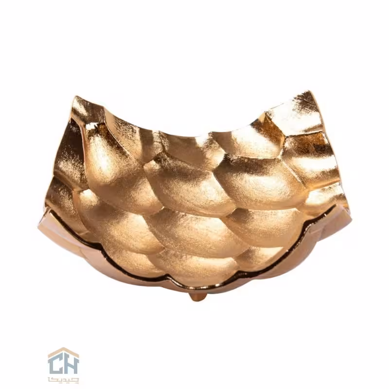 میوه خوری مربع بزرگ آلومینیوم طلایی گلدکیش مدل GK817335-1