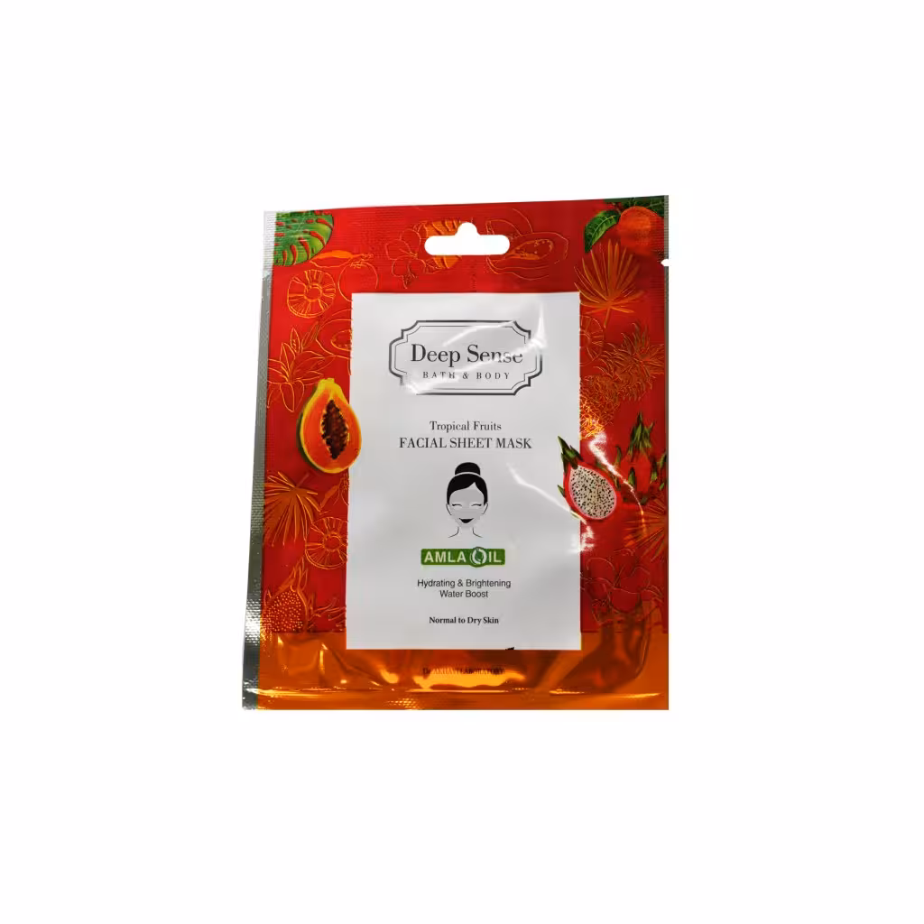 ماسک صورت نقابی پوست خشک و معمولی دیپ سنس (حاوی میوه های استوایی)