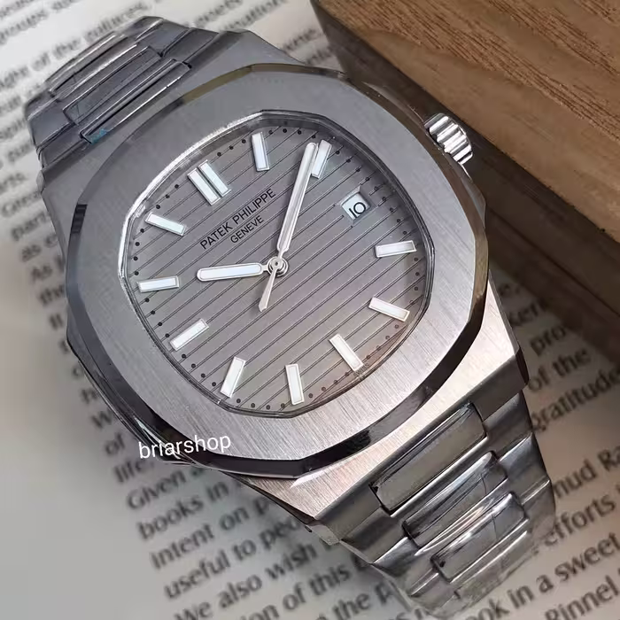 ساعت مچی مردانه پتک فیلیپ patek philippe nautilus watch S-S ساعت پتک فیلیپ توسی ساعت مردانه ساعت طوسی ساعت patek ساعت هوشمند ساعت پسرانه