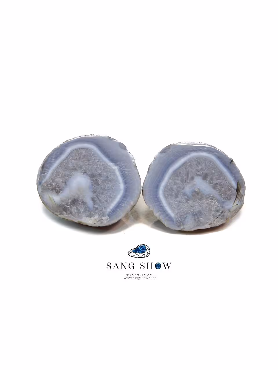 جفت اسلایس عقیق با ژئود کوارتز پولیش نمونه استثنایی و اصل و معدنی S1731