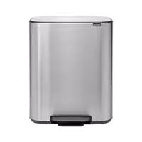 سطل زباله 60 لیتر پدالی استیل مات ضد اثر انگشت برند Brabantia