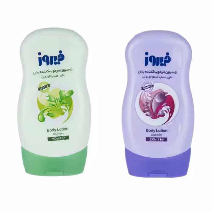 لوسیون مرطوب کننده فیروز مدل میکس اسطوخودوس و آلوئه ورا حجم 250 میلی لیتر مجموعه 2 عددی