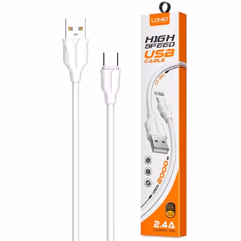 کابل تبدیل USB به USB Type-C الدینیو مدل LS-362