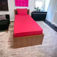 ملحفه ترک تک رنگ یکنفره 2 تکه Cheshik مدل کشدار سایز 90*200 سانتی (به همراه روبالشی)