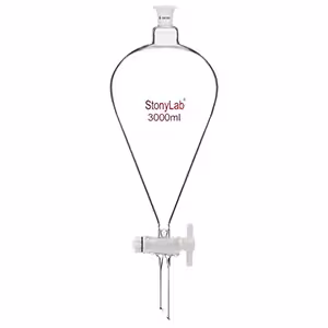 قیف دکانتور شیر شیشه ای