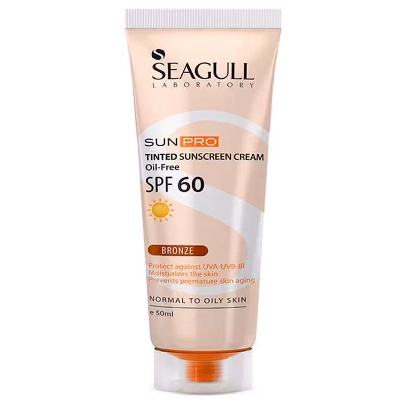 ضد آفتاب رنگی فاقد چربی سی گل SPF60 مناسب پوست های چرب و معمولی _ حجم 5? میلی لیتر
