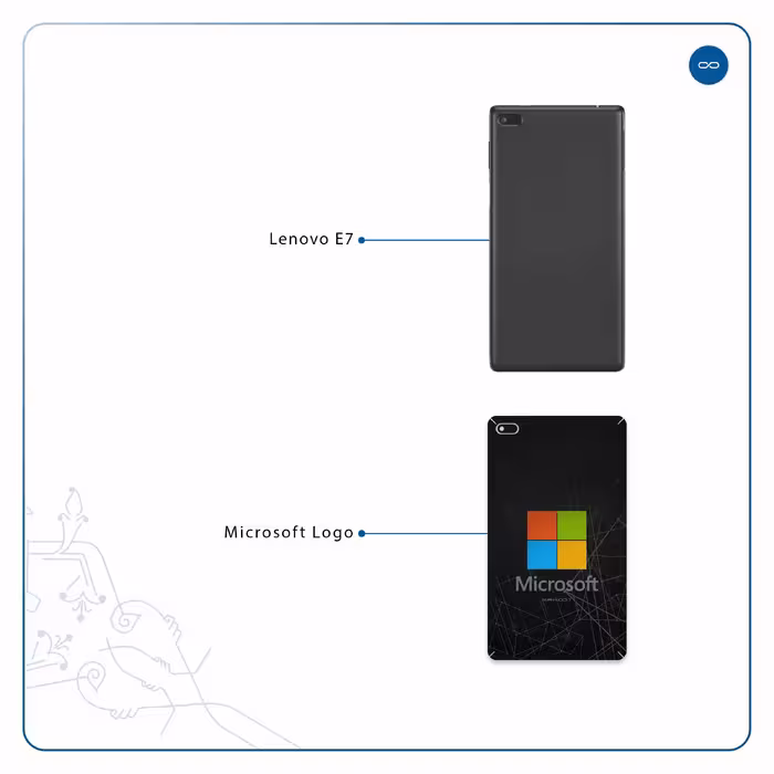برچسب پوششی ماهوت مدل Microsoft-Logo مناسب برای تبلت لنوو E7