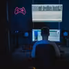چراغ دیواری نئون دیزاین طرح Game-Controller-BL_PN