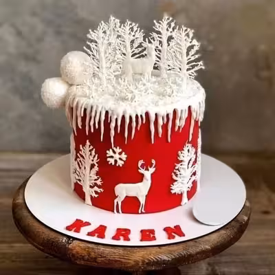 قالب شکلات مدل مالد فوندانت طرح مولد گوزن زمستانی کد M12