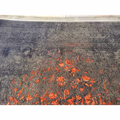 فرش ماشینی زمرد مشهد طرح افشان مدل پتینه