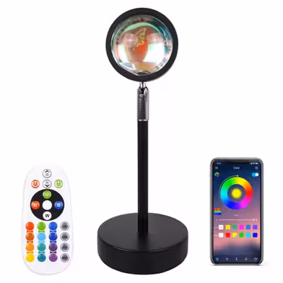 چراغ رومیزی مدل غروب خورشید rgb