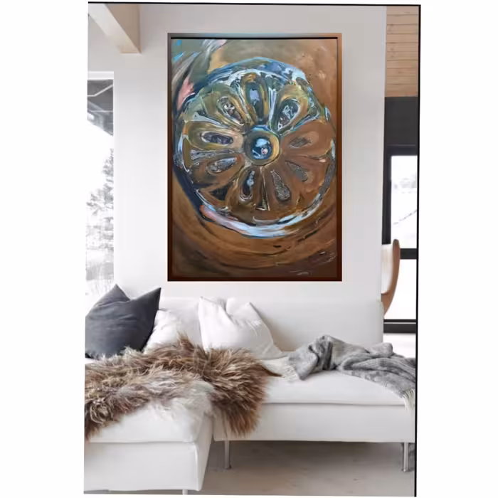 تابلو نقاشی میکس مدیا طرح نور کد 129