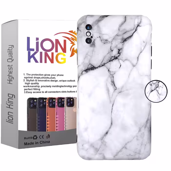 کاور لاین کینگ مدل stone مناسب برای گوشی موبایل اپل iPhone X Xs به همراه پایه نگهدارنده