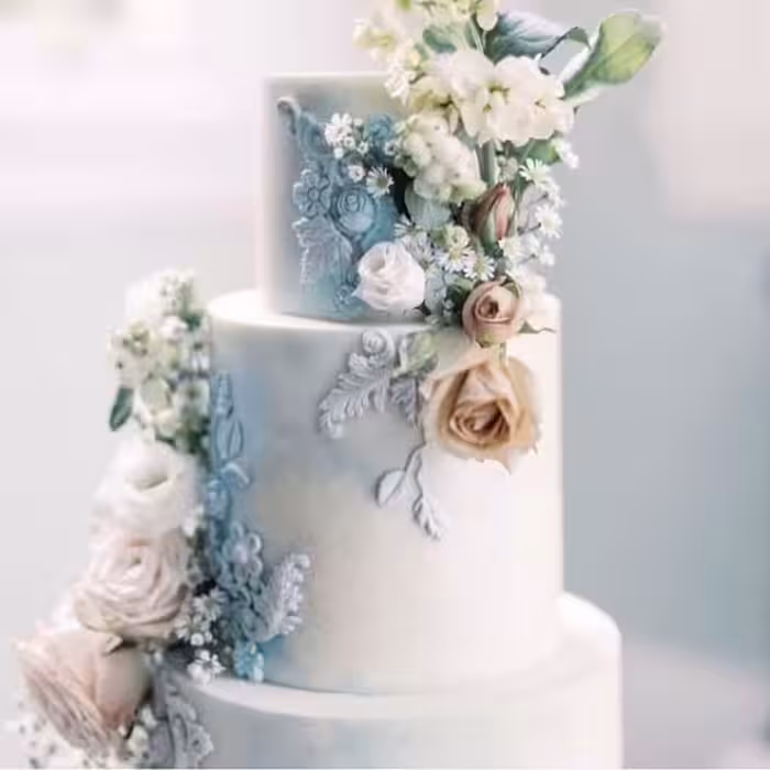 زیره کیک مدل استند طرح حاشیه گل