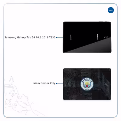 برچسب پوششی ماهوت مدل Manchester-City مناسب برای تبلت سامسونگ Galaxy Tab S4 10.5 2018 T830