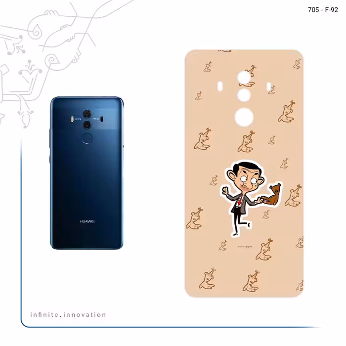 برچسب پوششی ماهوت مدل Mr.Bean مناسب برای گوشی موبایل هوآوی Mate 10 Pro