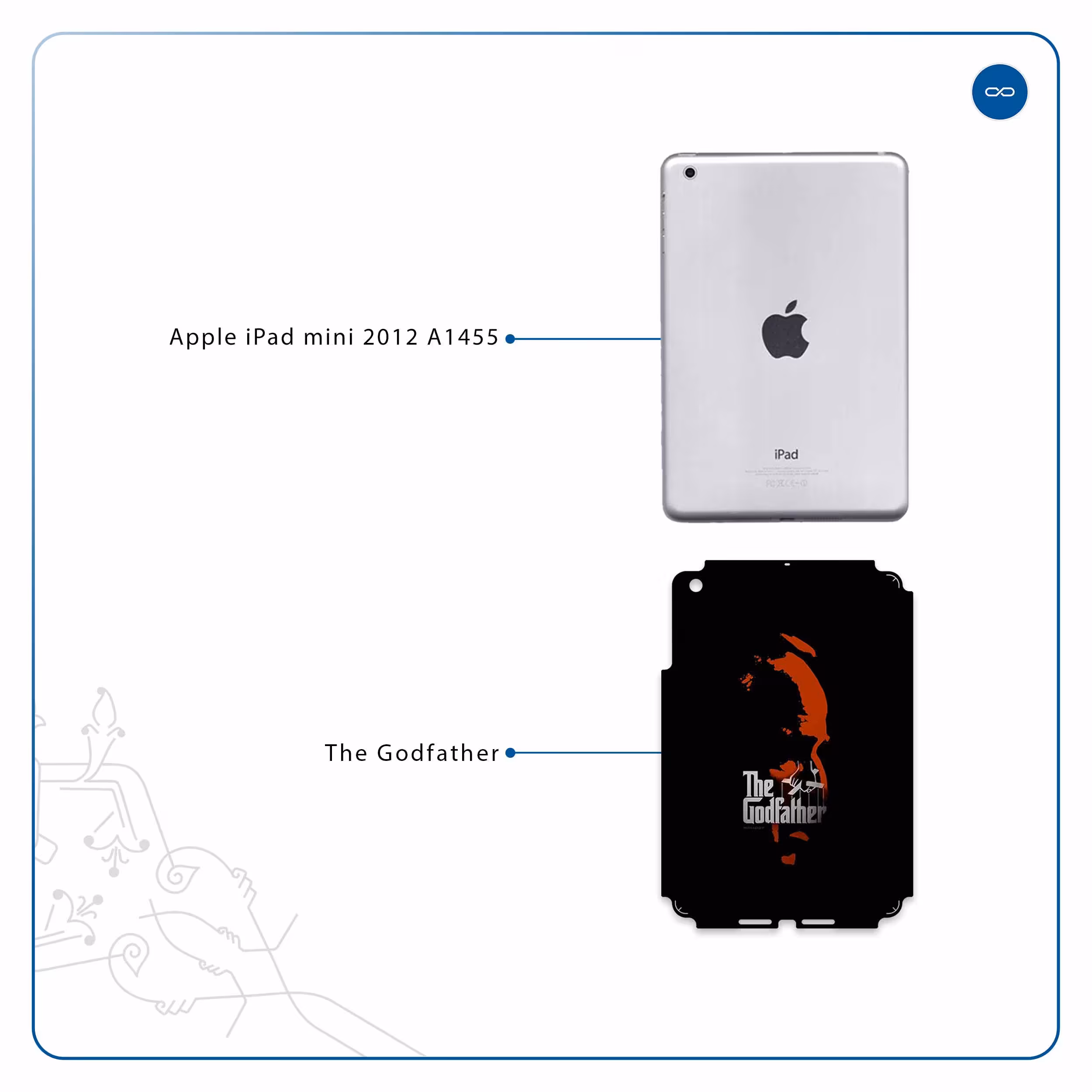 برچسب پوششی ماهوت مدل The Godfather مناسب برای تبلت اپل iPad mini 2012 A1455
