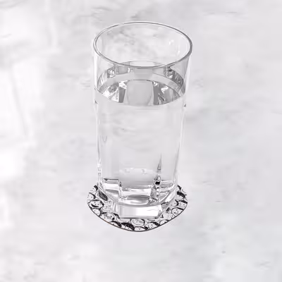 زیر لیوانی ترمه طراحان ایده مدل دل به کف غصه نباید سپرد کد trm111 بسته شش عددی