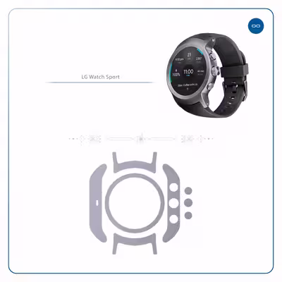 برچسب ماهوت طرح Matte Silver مناسب برای ساعت هوشمند ال جی Watch Sport