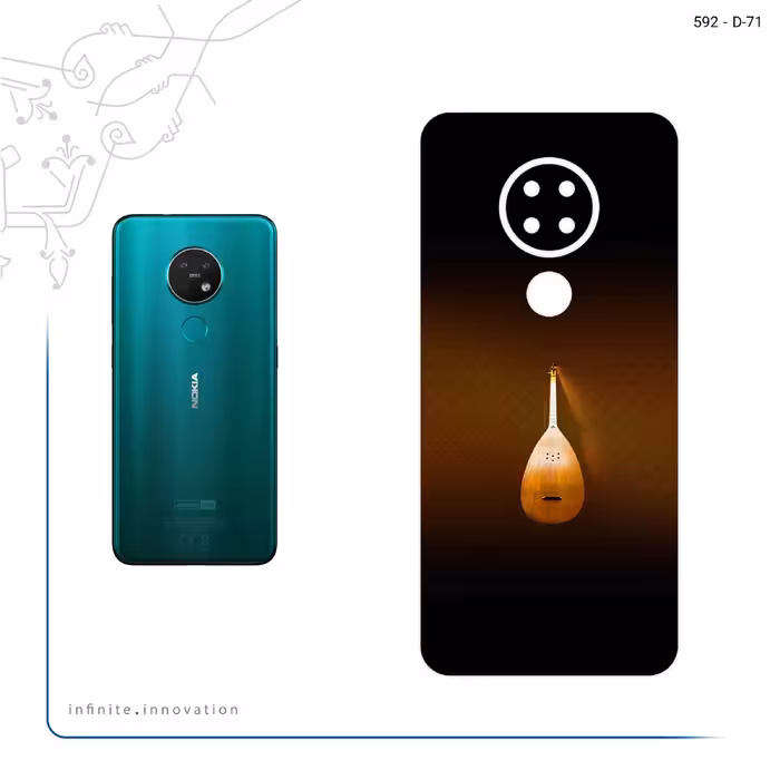 برچسب پوششی ماهوت مدل tambour مناسب برای گوشی موبایل نوکیا 7.2