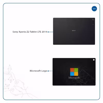 برچسب پوششی ماهوت مدل Microsoft-Logo مناسب برای تبلت سونی Xperia Z2 Tablet LTE 2014