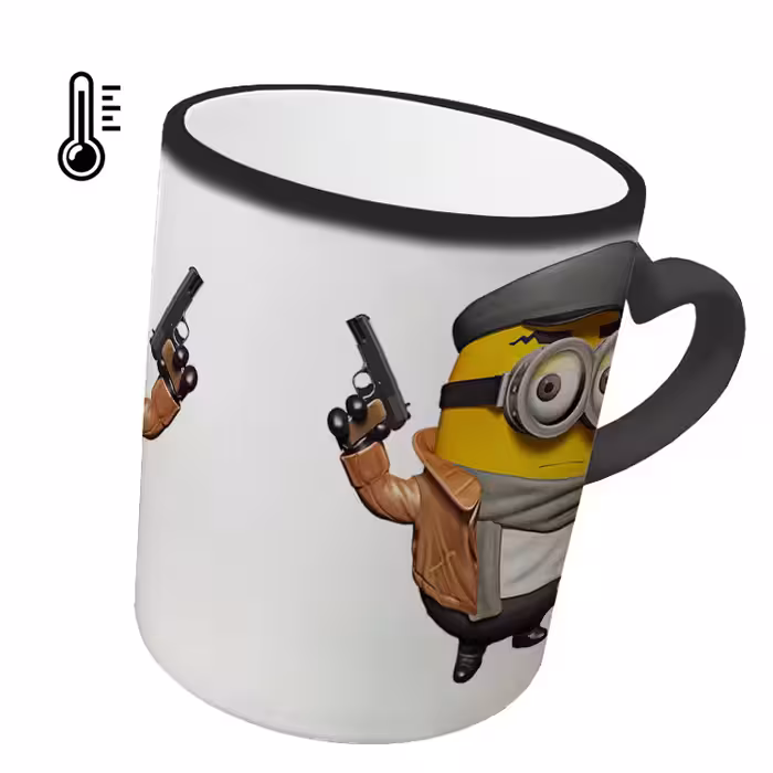 ماگ حرارتی مدل دسته قلبی طرح مینیون کد 82