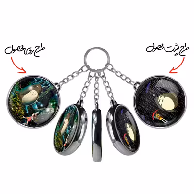 جاکلیدی خندالو طرح توتورو و ساتسوکی و می انیمه توتورو مدل دوطرفه کد 1281512819