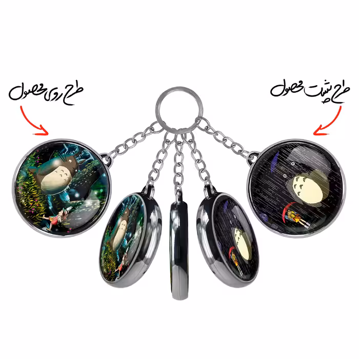 جاکلیدی خندالو طرح توتورو و ساتسوکی و می انیمه توتورو مدل دوطرفه کد 1281512819