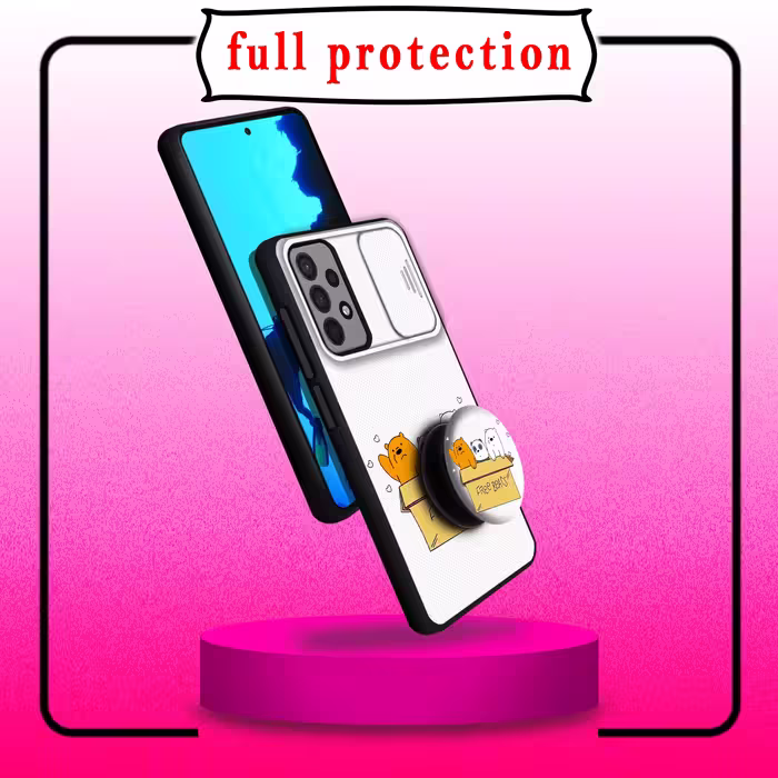 کاور لاین کینگ مدل PandaBax مناسب برای گوشی موبایل سامسونگ Galaxy A72 به همراه پایه نگهدارنده