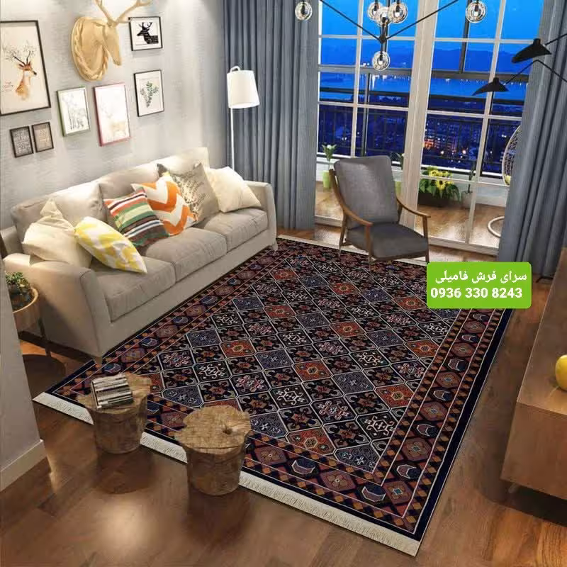 گلیم ماشینی ماشینی نقشه زرندی12متری مناسب اشپزخانه و اتاق