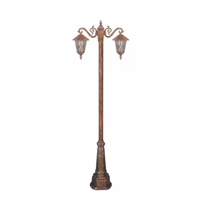 چراغ دوشاخه حیاطی و پارکی تکشیدفام مدل ویکتور کد 91215-15-7622