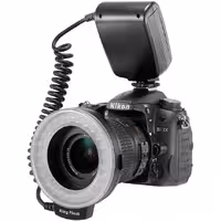 فلش ماکرو LED حلقه نور با صفحه نمایش LCD برای دوربین های Lightdow 48 Pieces Canon Nikon Sony DSLR