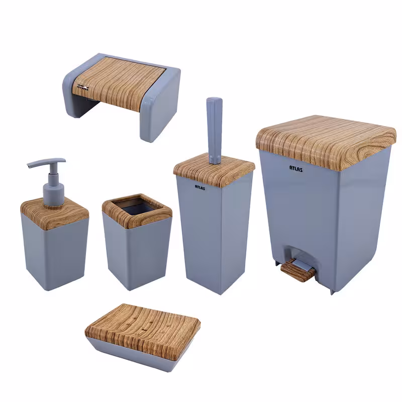 ست سرویس بهداشتی 6 تکه اطلس مدل زاگرس | کالا مکس