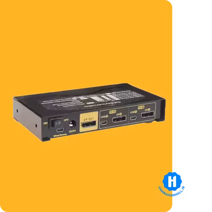 سوییچ KVM دیسپلی دو پورت کی نت پلاس مدل KP-SWKDP02