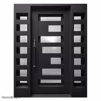 درب ورودی لابی ساختمان فلزی کد 1130