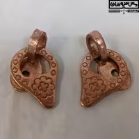 گوشواره تک ظروف مسی سایز 2 مدل حلقه