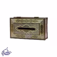 جعبه دستمال کاغذی خاتم مدل صلیبی