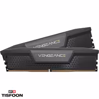 رم دسکتاپ DDR5 دو کاناله 5200 مگاهرتز CL40 کورسیر مدل  VENGEANCE BLACK ظرفیت 32 گیگابایت