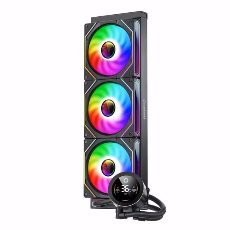 خنک کننده مایع پردازنده گیم مکس مدل GAMEMAX ICEBURG 360 DIGITAL BLACK