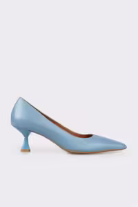 استیلتو آبی زنانه چرمی اورجینال Elle