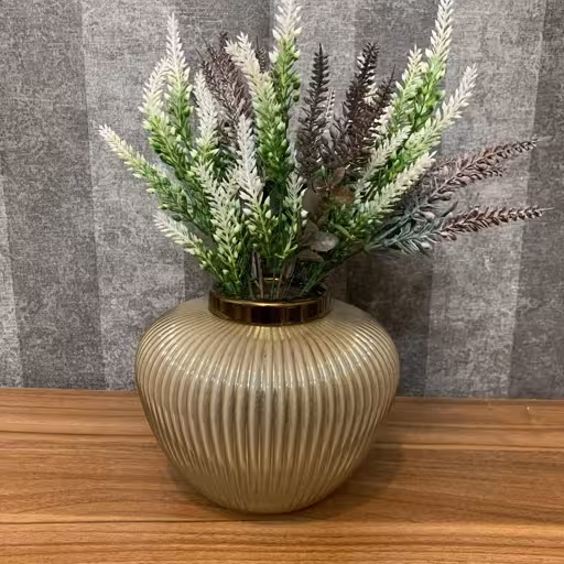 گلدان شیشه ای رومیزی نسکافه ای مدل ژاکلین