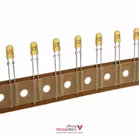 LED اوال 4mm زرد مات نواری 436 LITEON OVAL